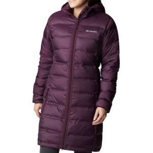 Columbia long down jacket